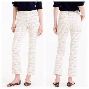 J. Crew Sammie pant in ivory/navy polka dots size 29